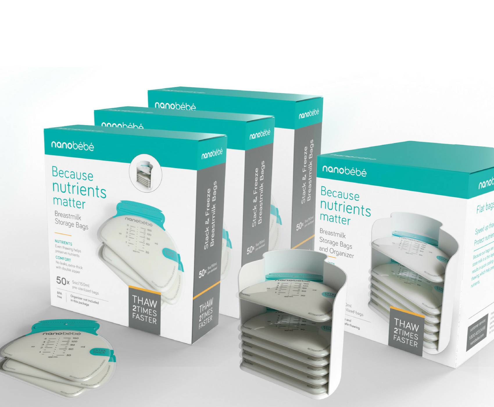 Nanobebe Breastmilk Storage Bag Package