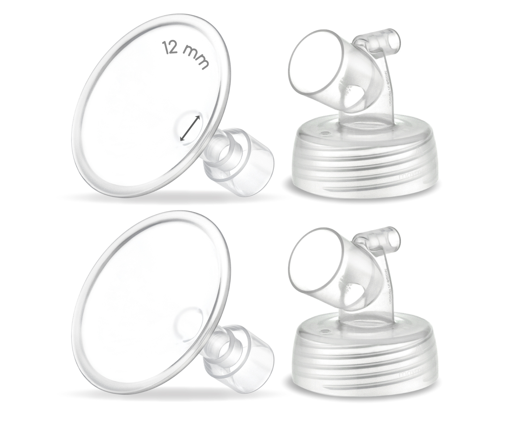 Maymom Wide Neck Crater Breast Shields and Connectors
